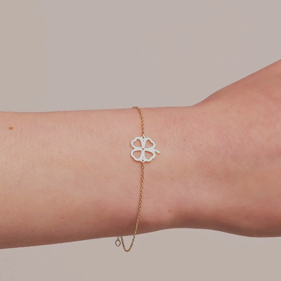 925 Sterling Silver 4 Leaf Clover Bracelet