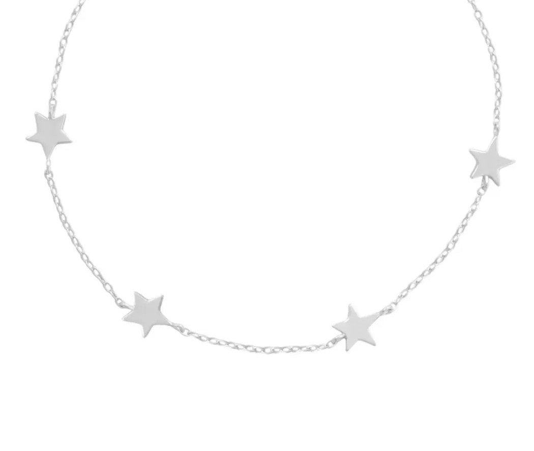 925 Sterling Silver 5 Star Elegant Bracelet
