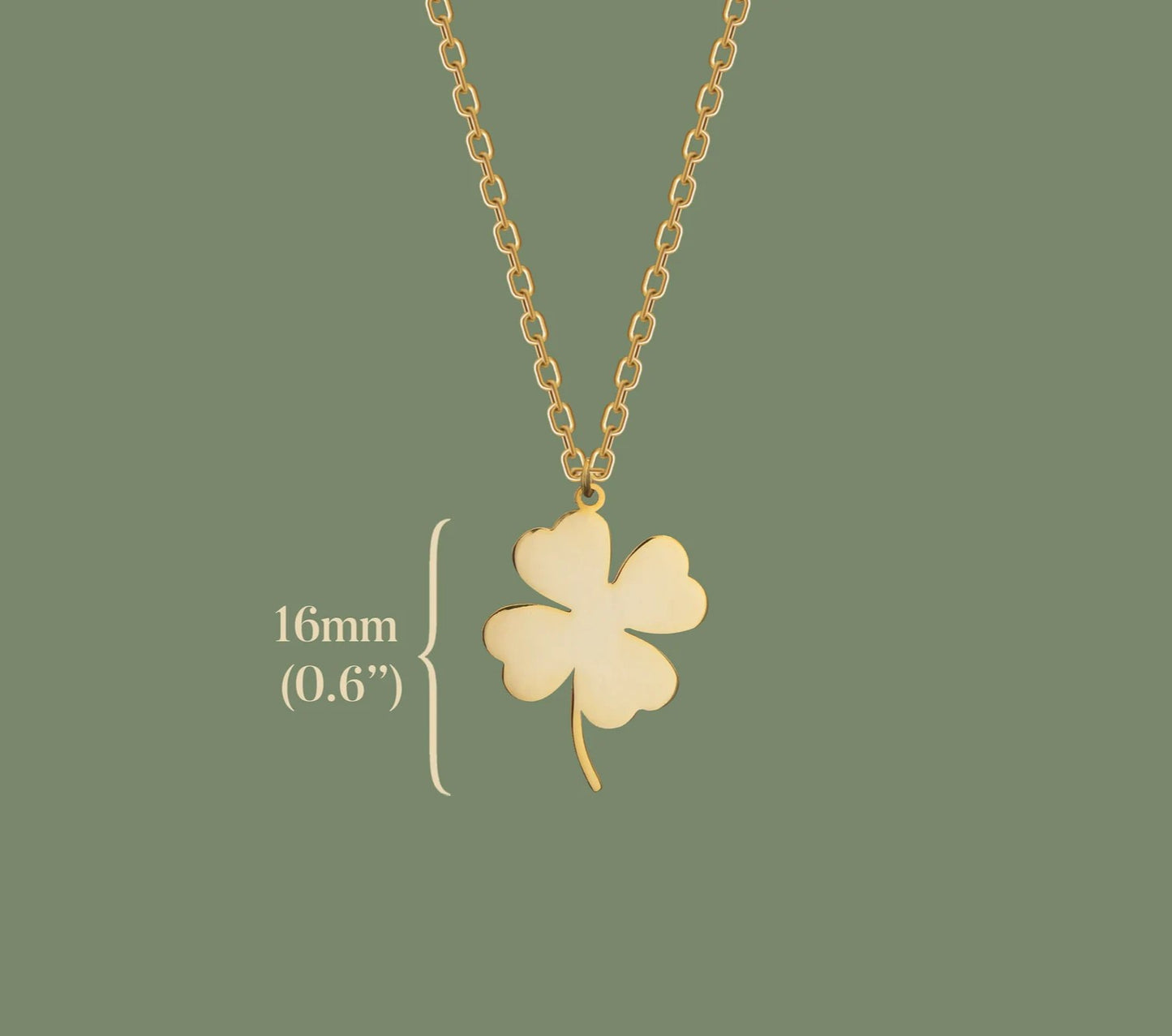 925 Sterling Silver 4 Leaf Clover Charm Necklace