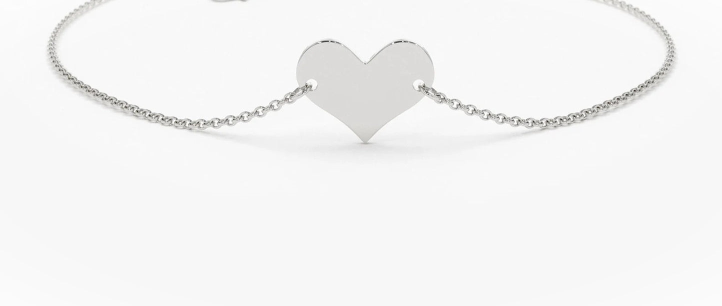 925 Sterling Silver Heart Elegant Bracelet