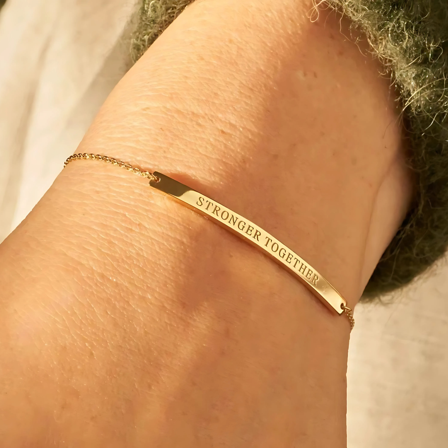 925 Sterling Silver Personalized Nameplate and Date Written Bracelet