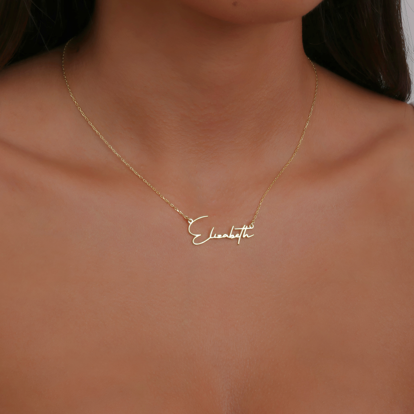 925 Sterling Silver Personalized Handwritten Name Necklace