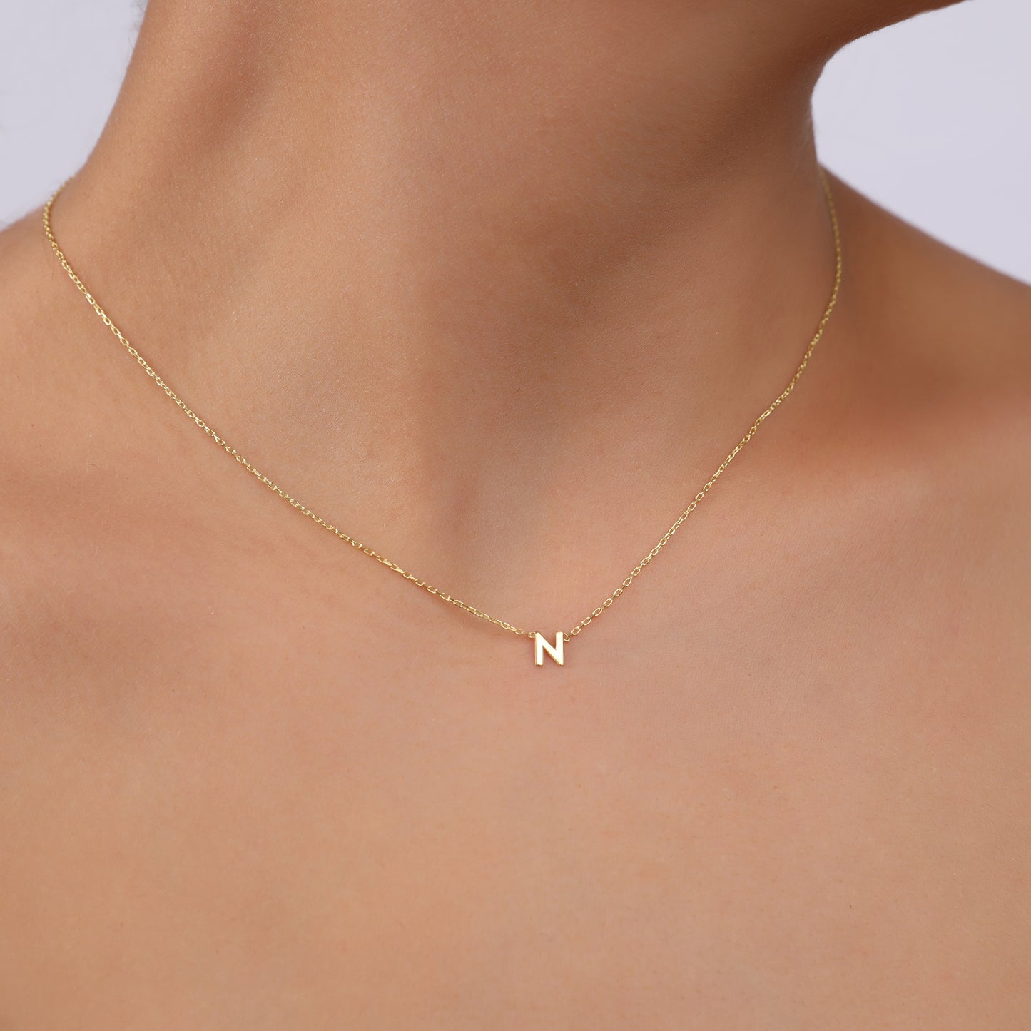 925 Sterling Silver Personalized Initial Necklace