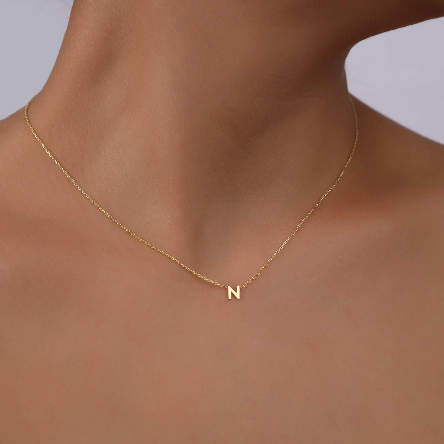 925 Sterling Silver Personalized Initial Necklace
