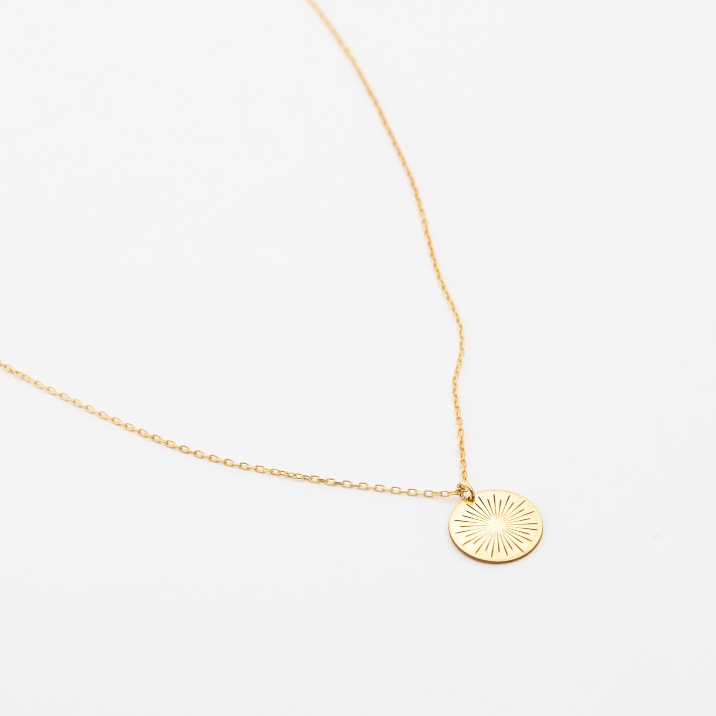 925 Sterling Silver Sun Symbol Charm Necklace