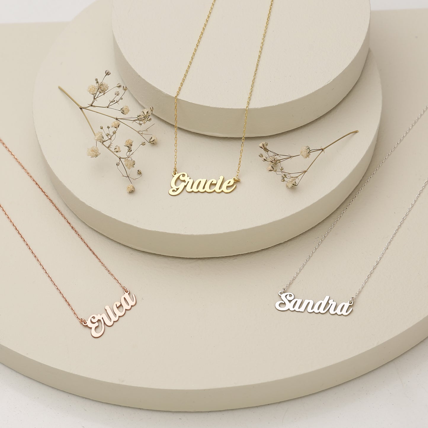 925 Sterling Silver Personalized Handwritten Name Necklace