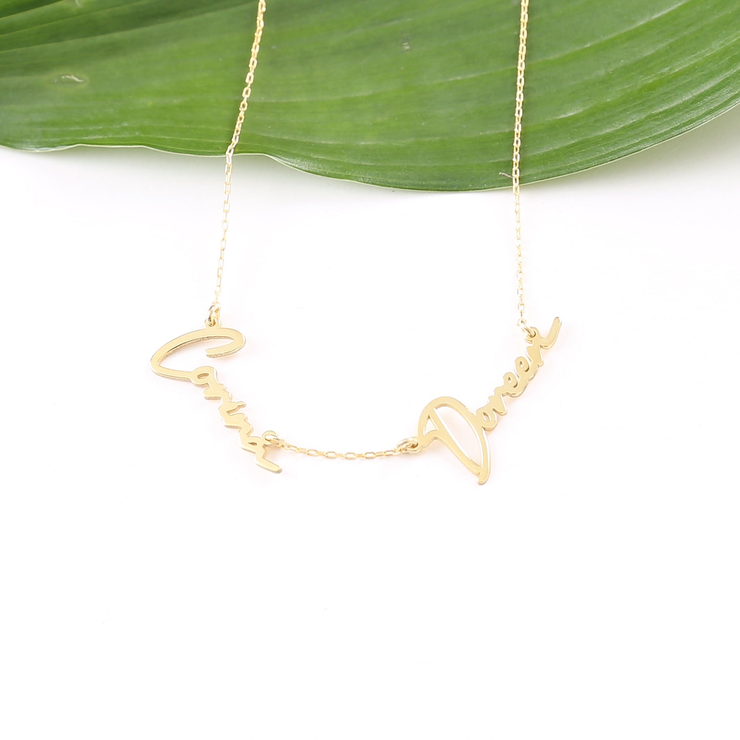 925 Sterling Silver Personalized 2-Piece 3-Piece 4-Piece Name Written Necklace