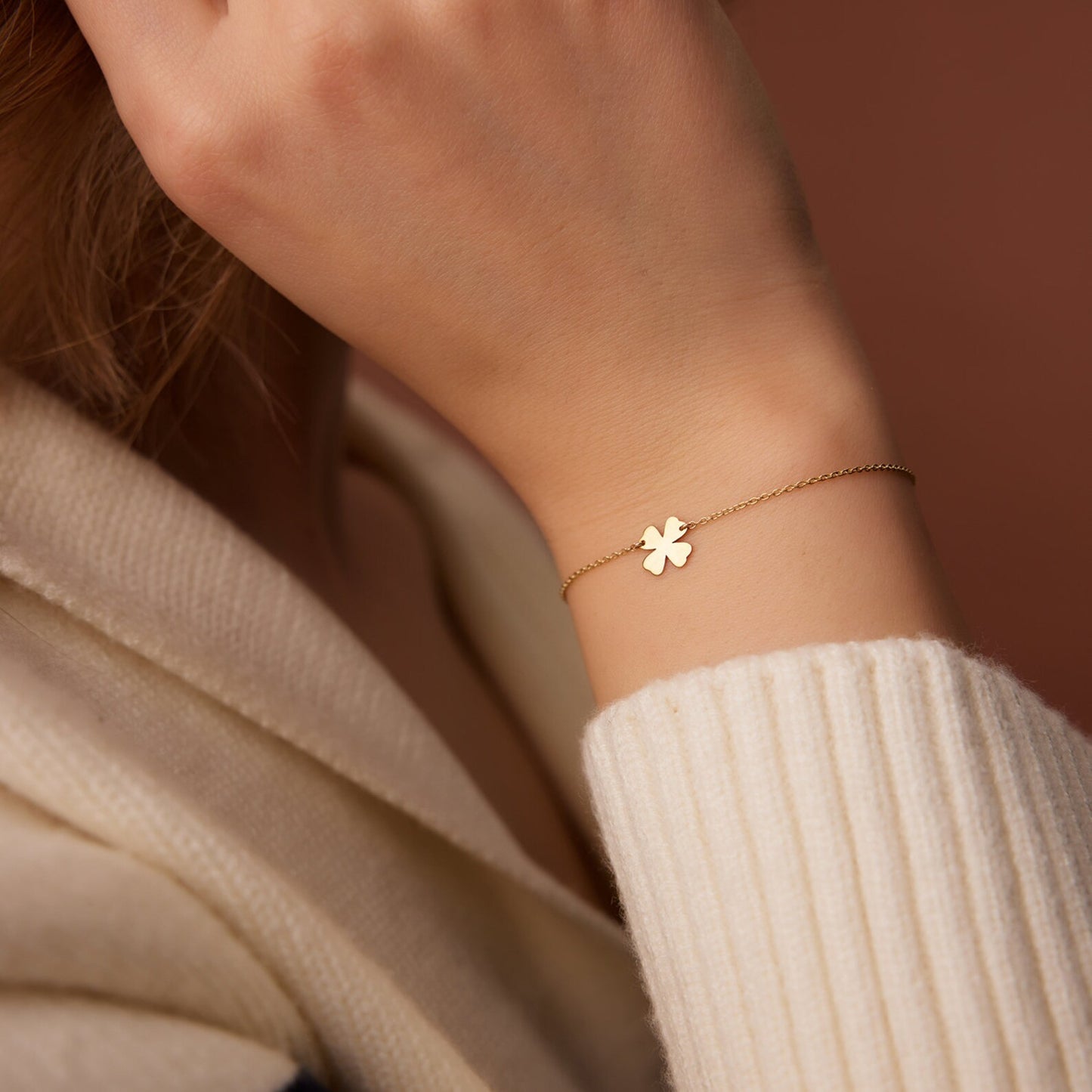 925 Sterling Silver 4 Leaf Clover Bracelet 