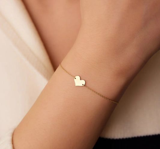 925 Sterling Silver Heart Elegant Bracelet 