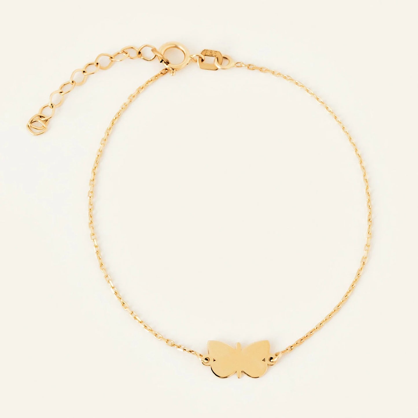 925 Sterling Silver Butterfly Symbol Bracelet 