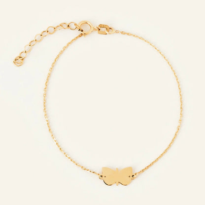 925 Sterling Silver Butterfly Symbol Bracelet 