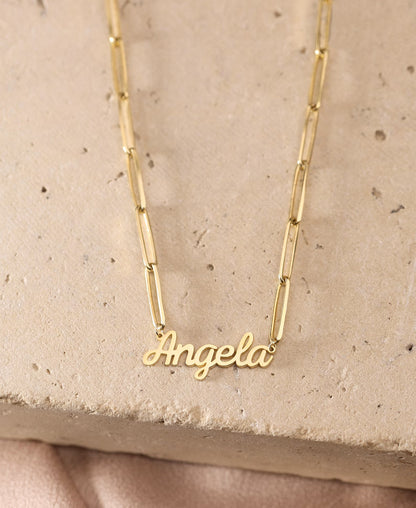 925 Sterling Silver Personalized Handwritten Name Necklace 