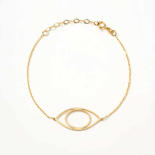 925 Sterling Silver Evil Eye Design Elegant Bracelet 