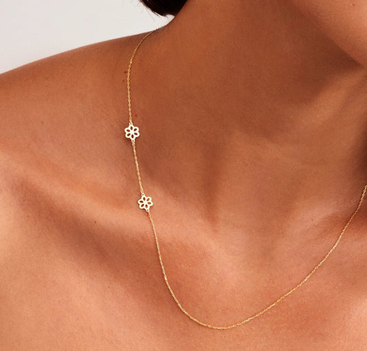 925 Sterling Silver Sun Symbol Charm Necklace