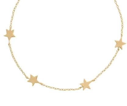 925 Sterling Silver 5 Star Elegant Bracelet 
