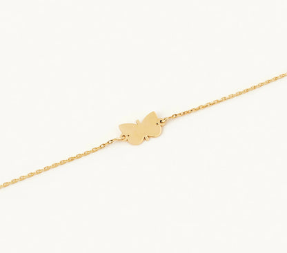 925 Sterling Silver Butterfly Symbol Bracelet 