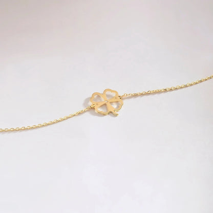 925 Sterling Silver 4 Leaf Clover Bracelet 