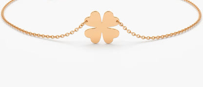 925 Sterling Silver 4 Leaf Clover Bracelet 