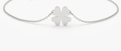 925 Sterling Silver 4 Leaf Clover Bracelet 