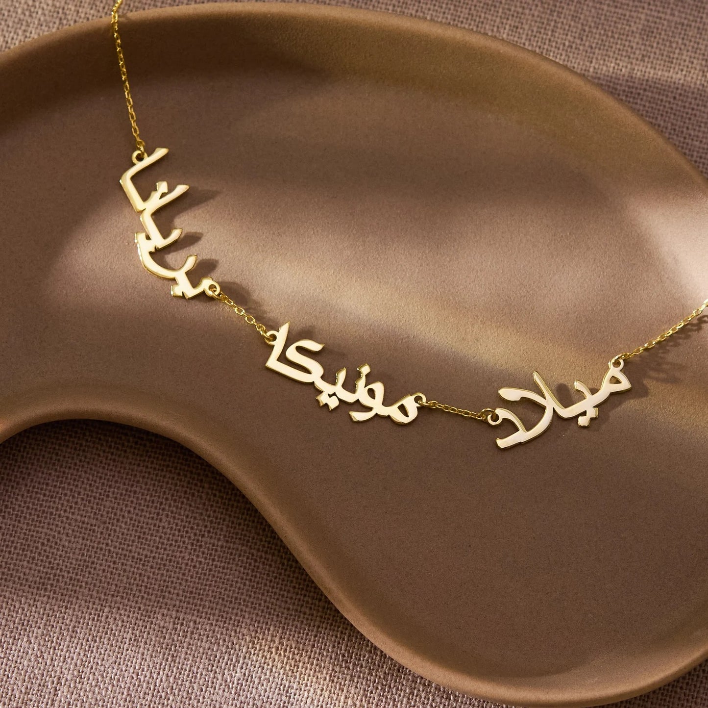 Personalisierte Halskette aus 925er Sterlingsilber, 2-teilig, 3-teilig, 4-teilig, mit geschriebenem Namen 