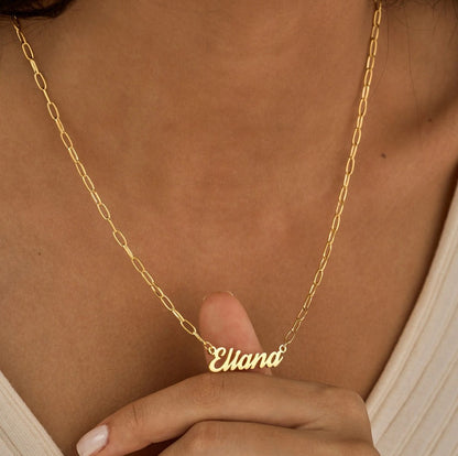 925 Sterling Silver Personalized Handwritten Name Necklace 