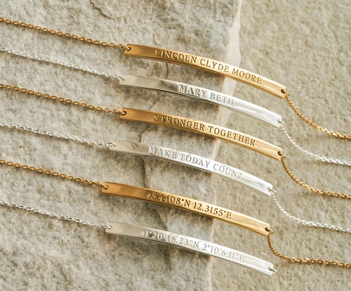 925 Sterling Silver Personalized Nameplate and Date Written Bracelet 
