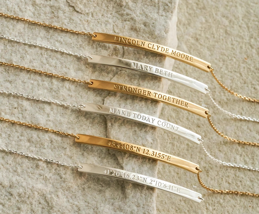 925 Sterling Silver Personalized Nameplate and Date Written Bracelet 