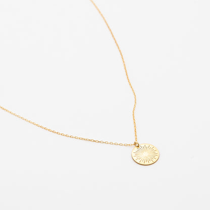 925 Sterling Silver Sun Symbol Charm Necklace