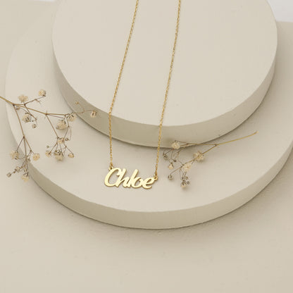 925 Sterling Silver Personalized Handwritten Name Necklace 