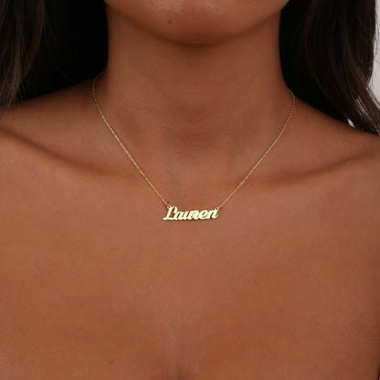 925 Sterling Silver Personalized Handwritten Name Necklace 