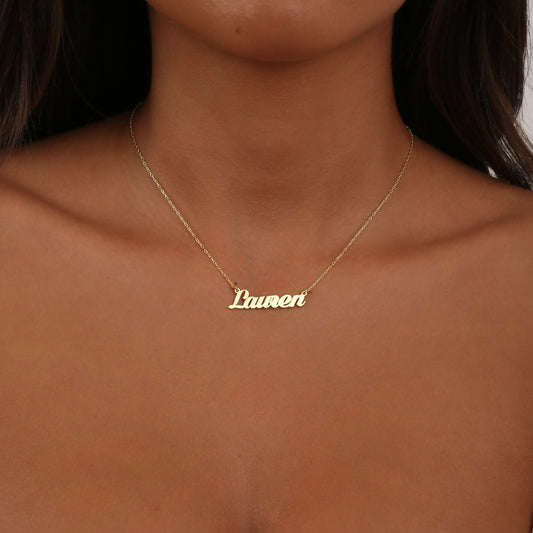 925 Sterling Silver Personalized Handwritten Name Necklace 