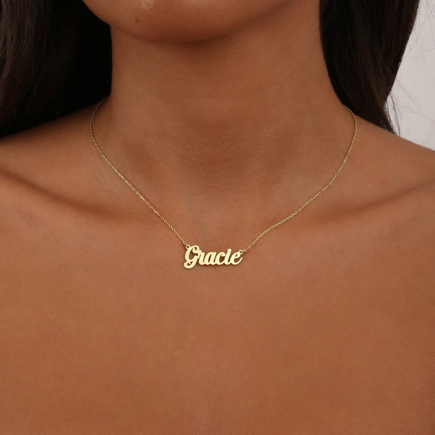 925 Sterling Silver Personalized Handwritten Name Necklace 