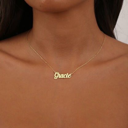 925 Sterling Silver Personalized Handwritten Name Necklace 