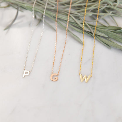925 Sterling Silver Personalized Initial Necklace